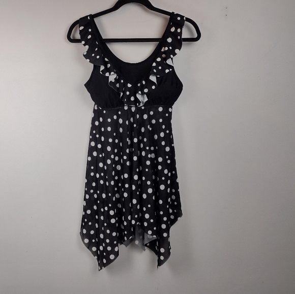 Polka Dot Swimsuit Coverup - Picture 2 of 12